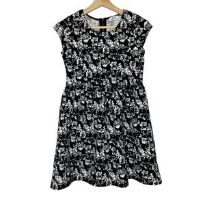 Stretch Floral Dress With Back Zipper 🖤